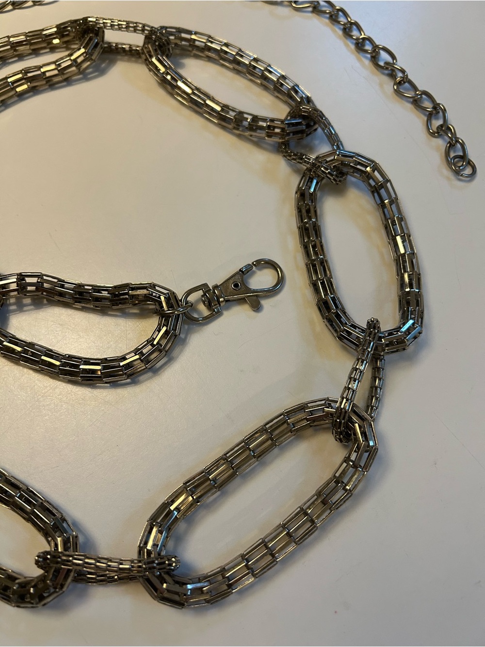 Vintage Boho Silver-tone Mesh Chain Link Belt - Women Accessories - Picture 3 of 5
